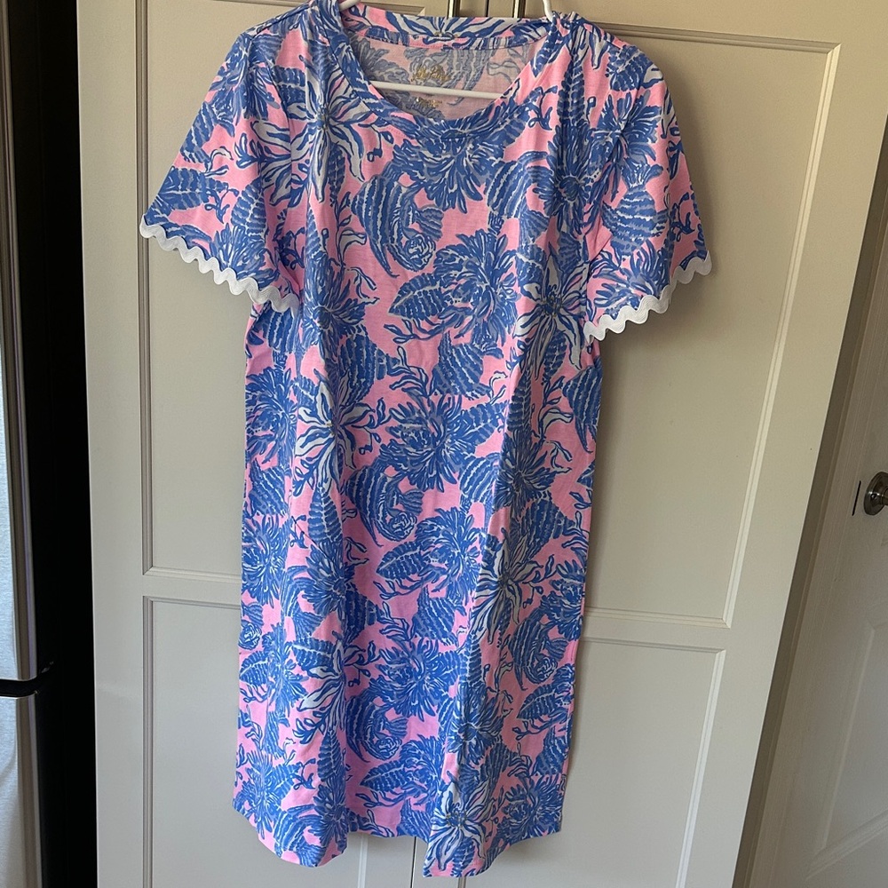 Lilly Pulitzer Pink and Blue Floral Dress - Picture 7 of 7